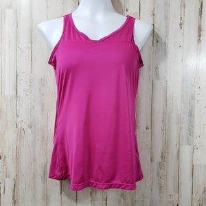 Columbia Womens Athletic Tank Pink V-Neckline